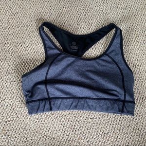 Gray sports bra
